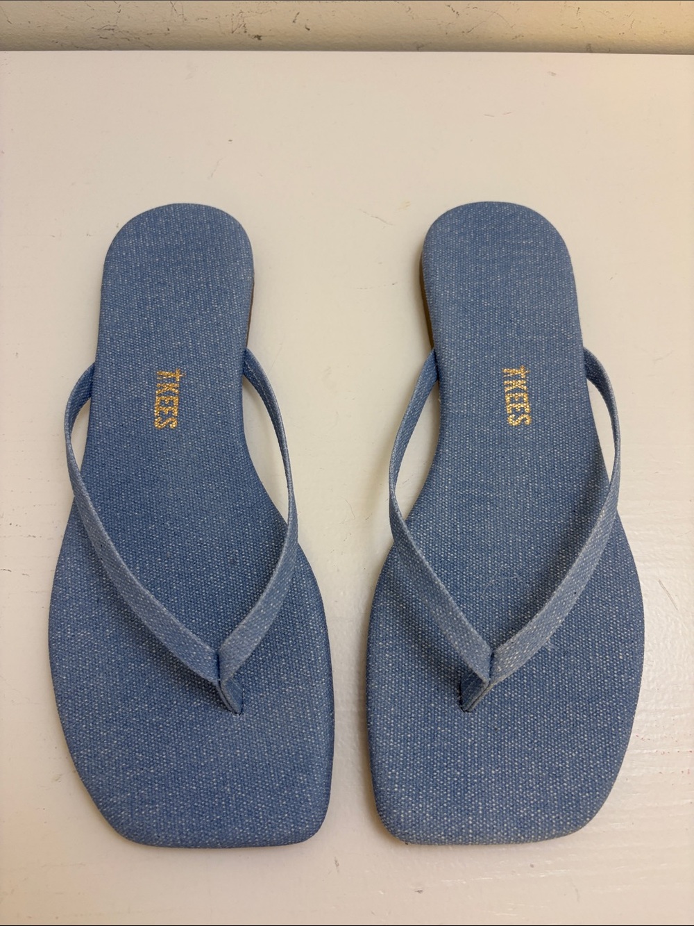 TKEES Square Lily Flip Flop - Denim